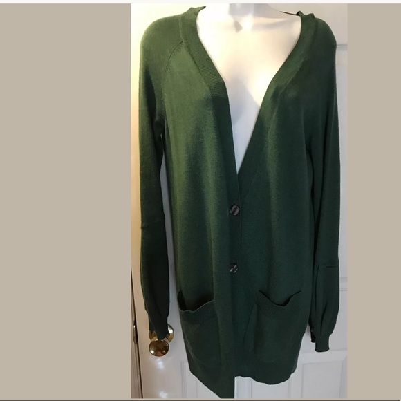 green boyfriend cardigan